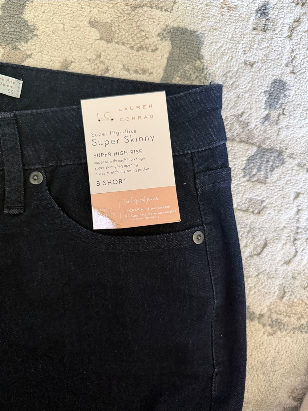 LC Lauren Conrad Super High-Rise Super Skinny Jeans - Black